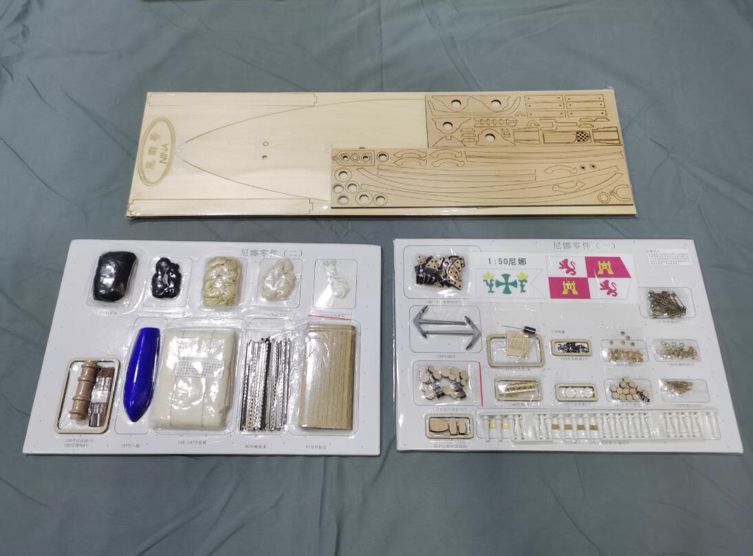 Italian Classic wooden sail boat scale 1/50 Columbus expedition fleet Nina 1792 ship wooden Model kits