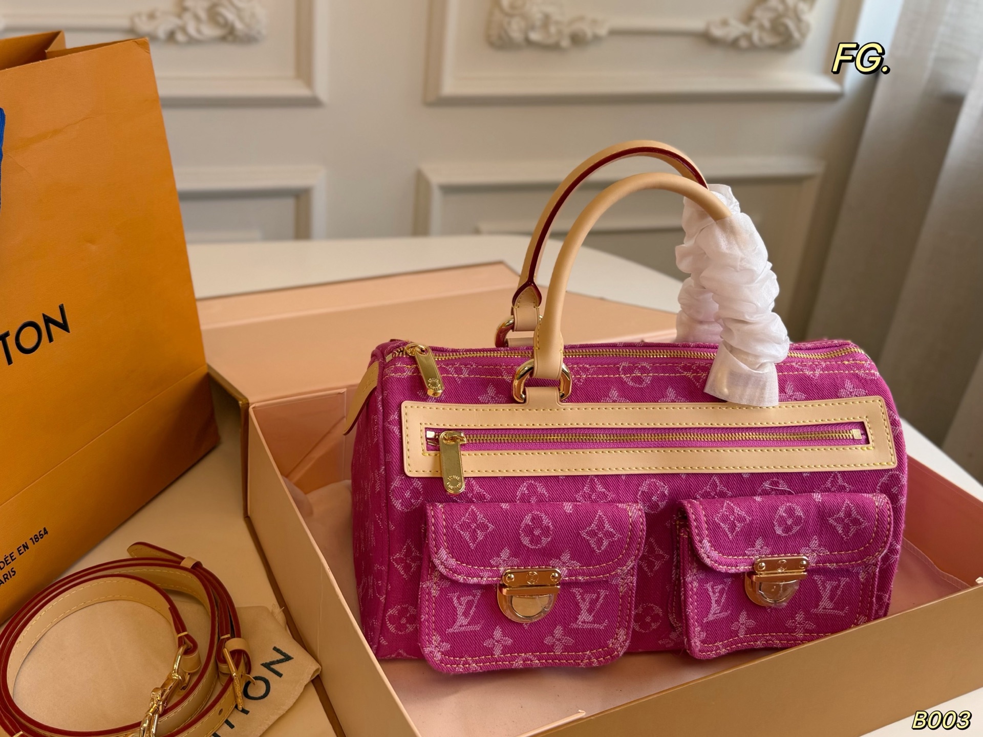 Louis Vuitton Denim Boston Bag