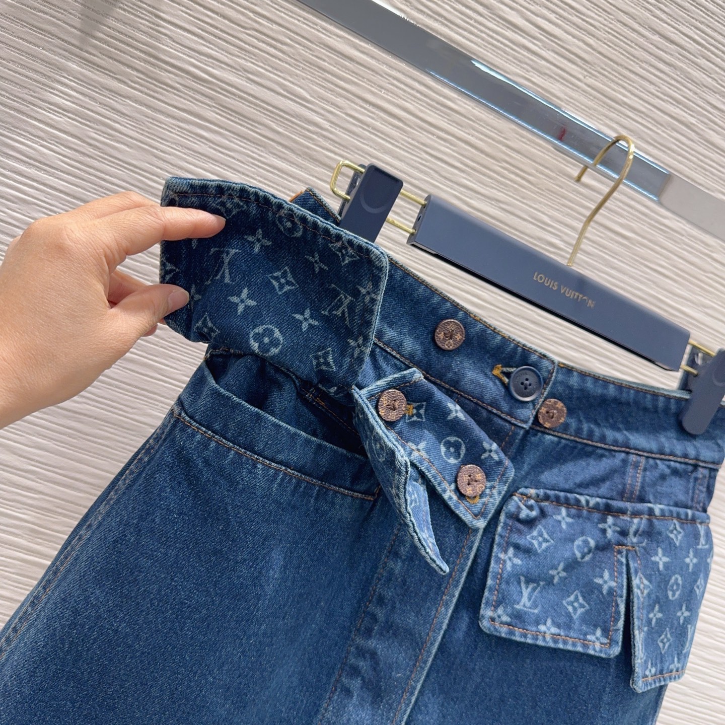 LV Denim Skirt