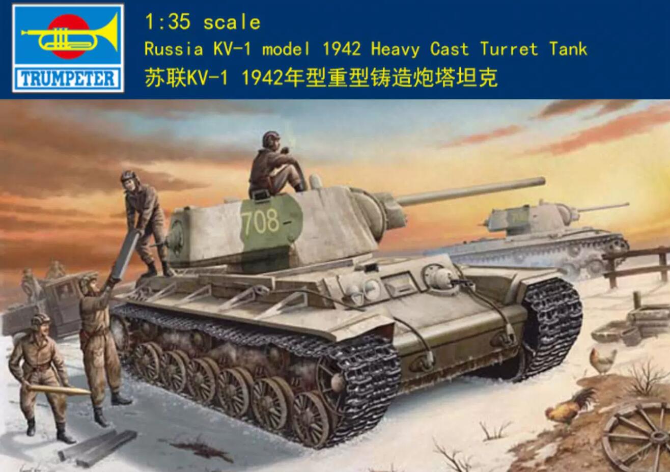 Trumpeter 00359 1/35 Russian KV-1 (model 1942)Tank plastic model kit