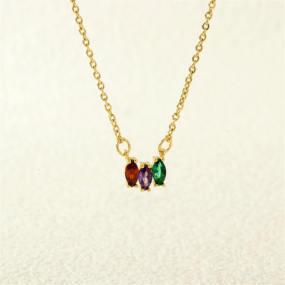 gold birthstone necklace