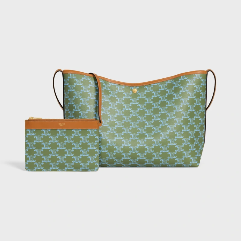 Celine bags SOFT SHOPPER logo print handbag