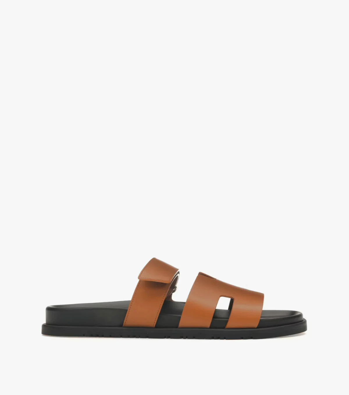 Chypre Sandal Naturel Black Smooth Calfskin Leather
