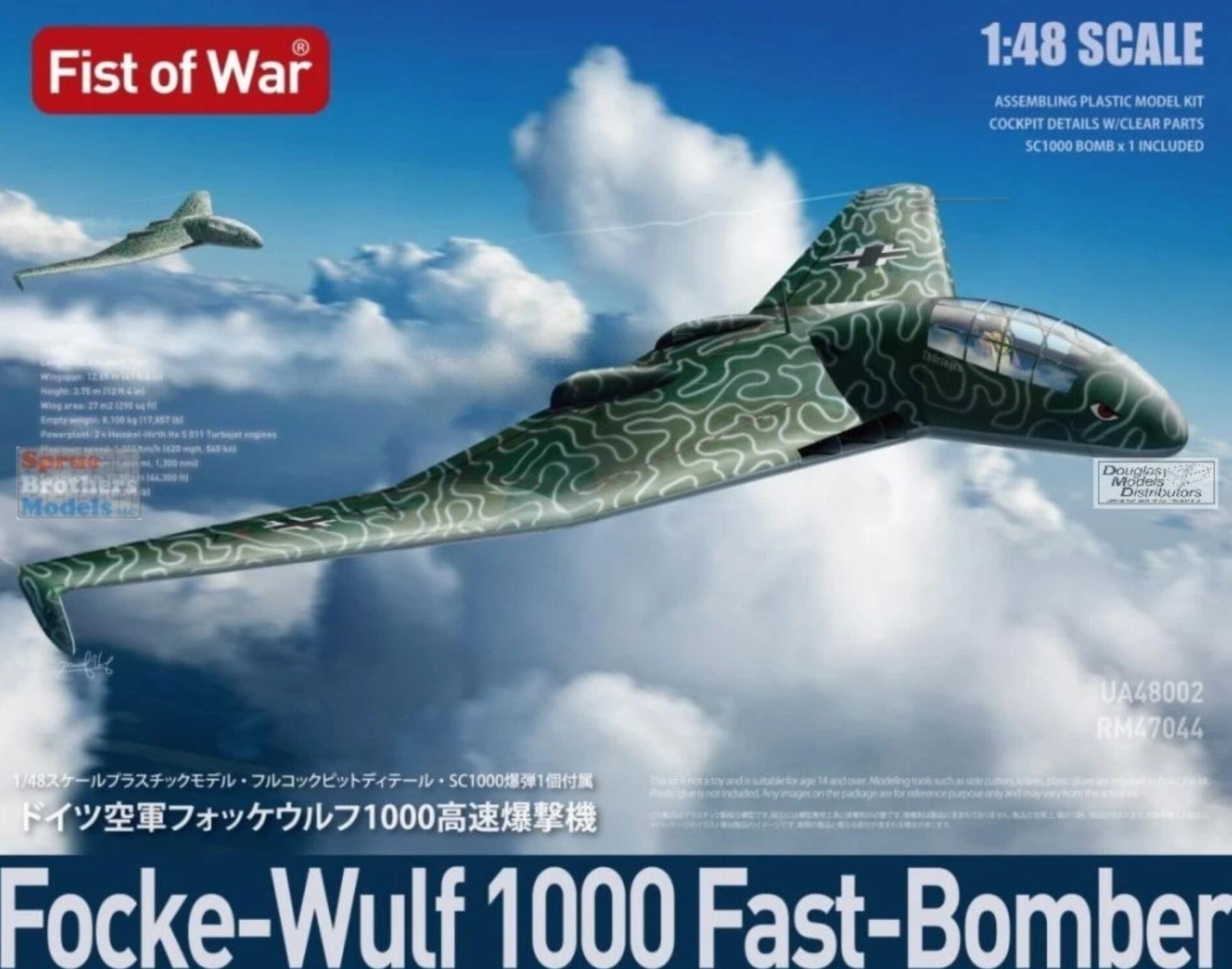 Modelcollect #UA48002 1/48 WWII LUFTWAFFE Focke-Wulf 1000 Fast Bomber