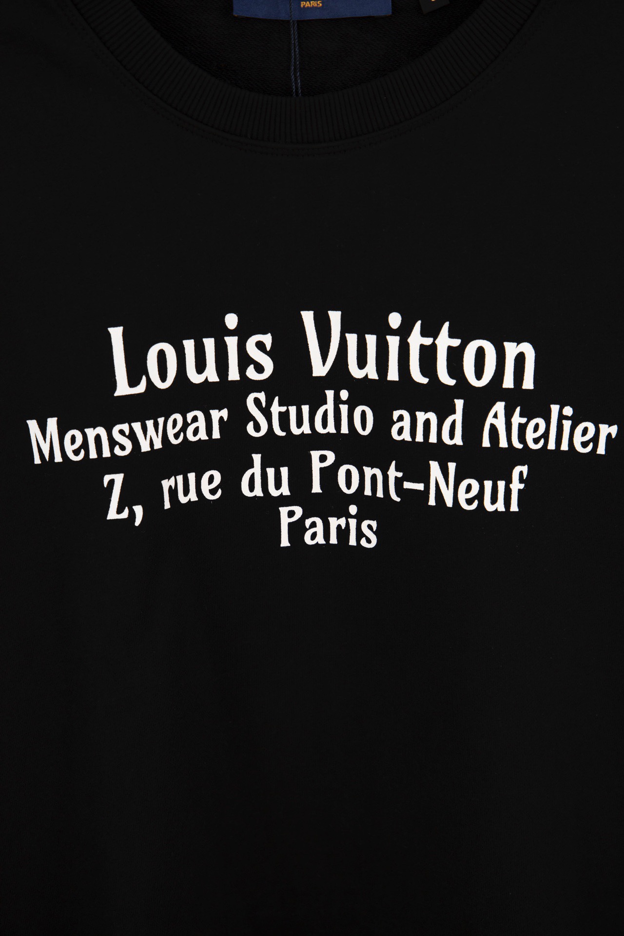 LV large Logo printed crew neck hoodie