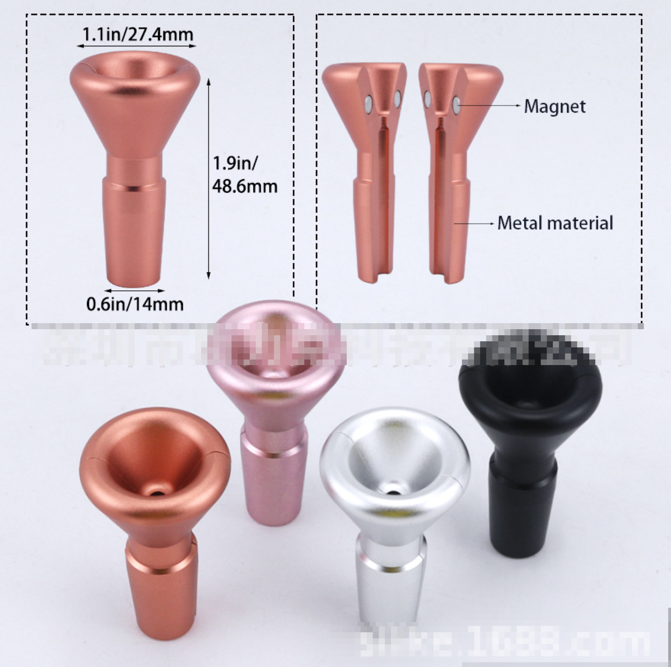 A902 Aluminum Alloy and Magnetic (14mm) Bong Accessories