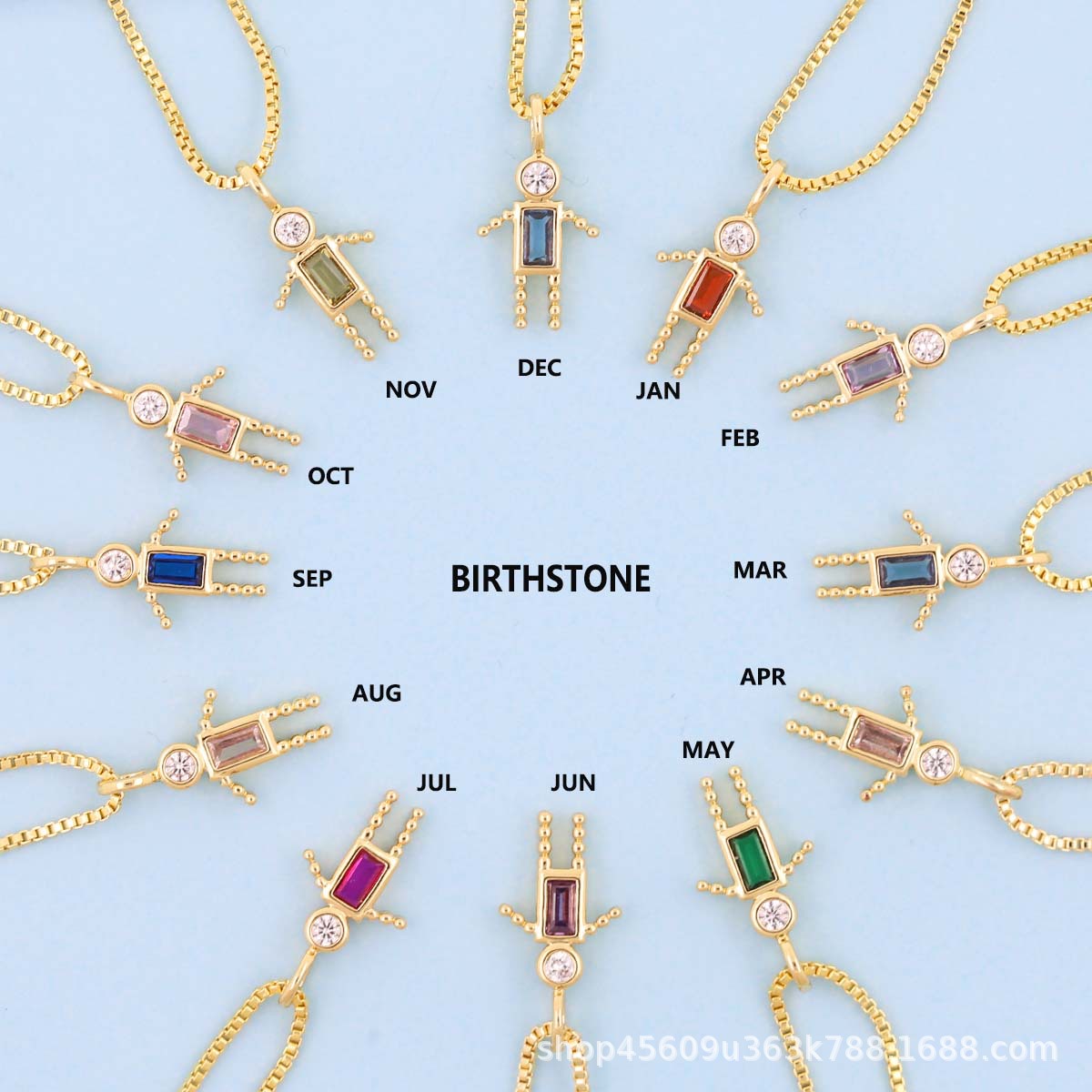 birth stone necklace