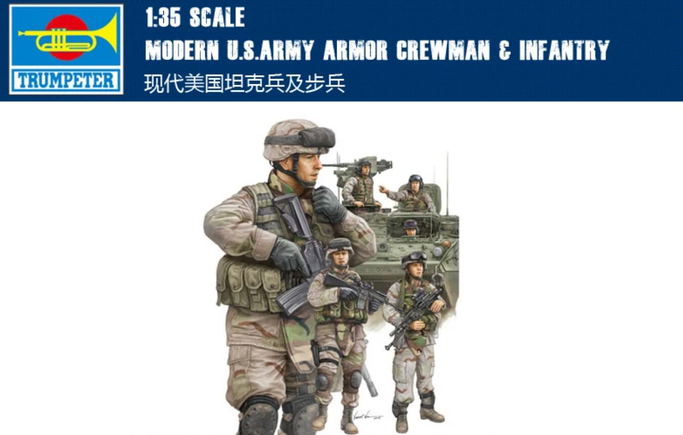 Trumpeter 1/35 00424 U.S. Armor Crewman & Infantry