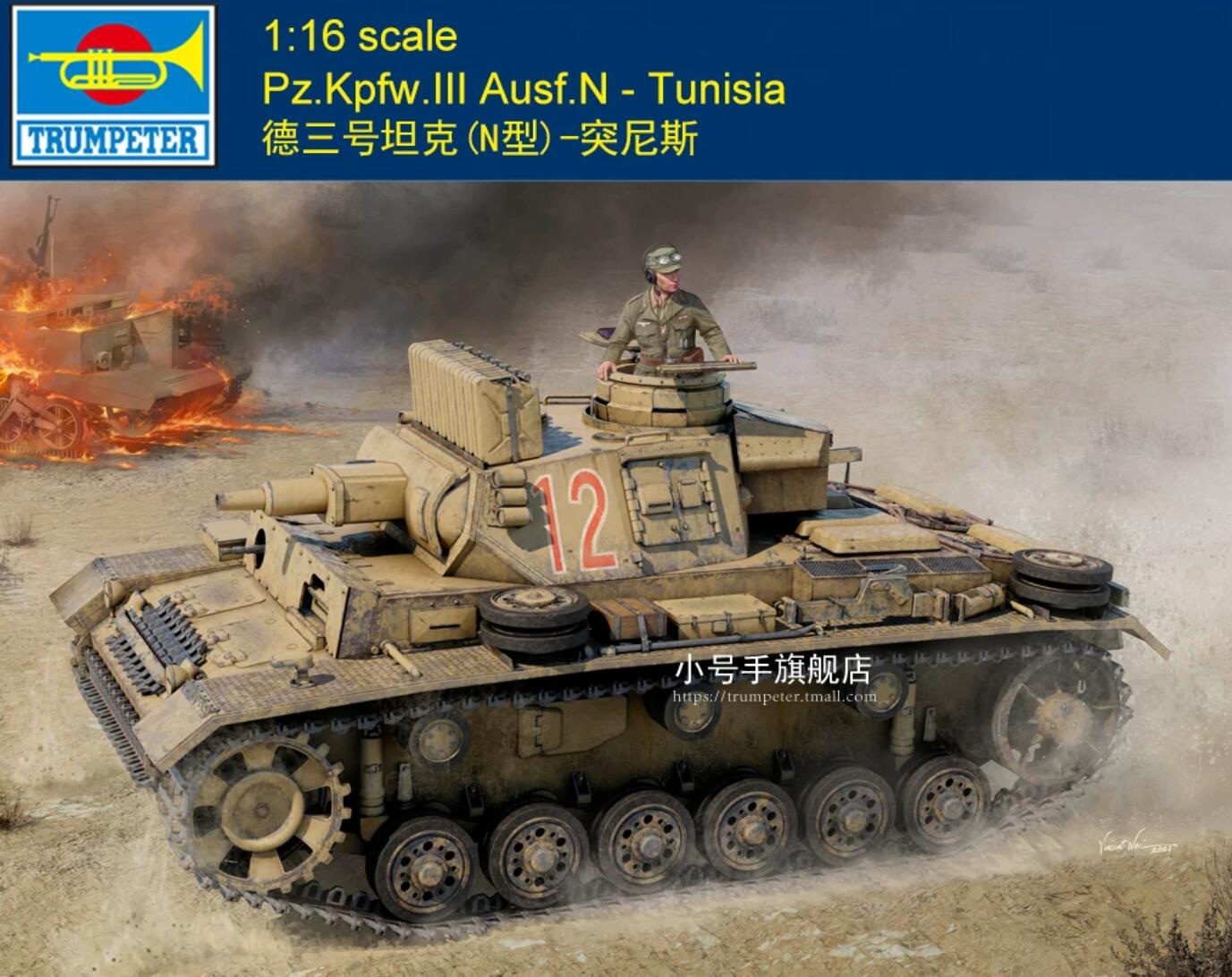 Trumpeter 00957 1:16th scale Pz.Kpfw.III Ausf.N Tunisia