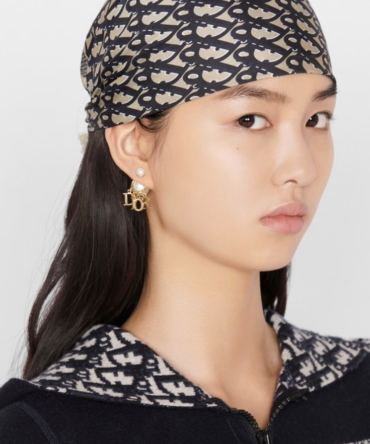 Dior Letter-shaped necklace earrings