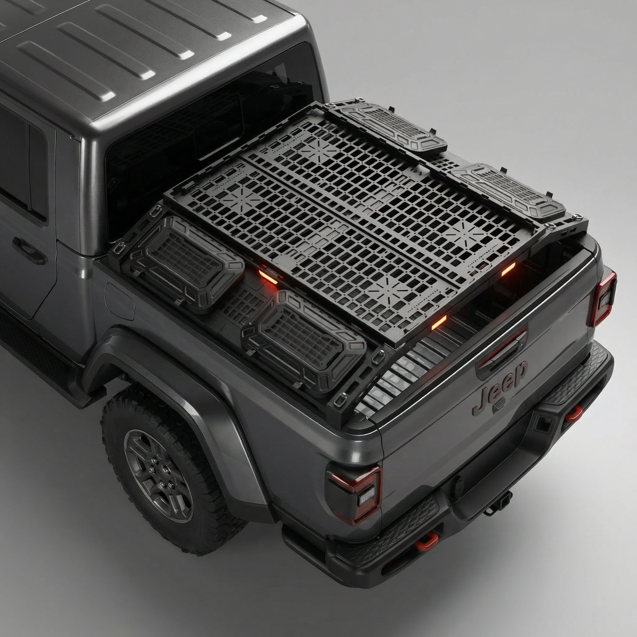 Jeep Gladiator (JT) Truck Bed Organizers and Storage System-Pickup Back Tool Box Bin Rack Basket - JUSNDESIGN