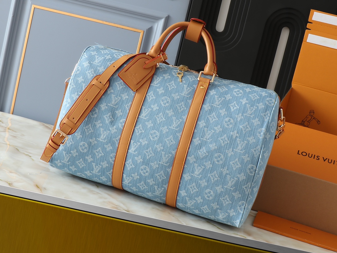 LV Keepall Bandouliere 45 Monogram Denim bag