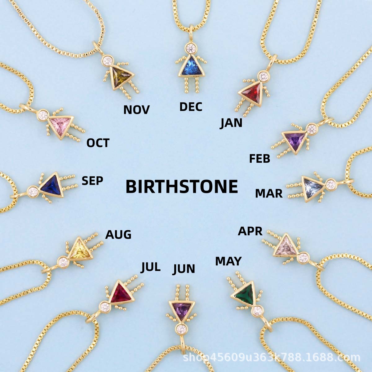 birth stone necklace