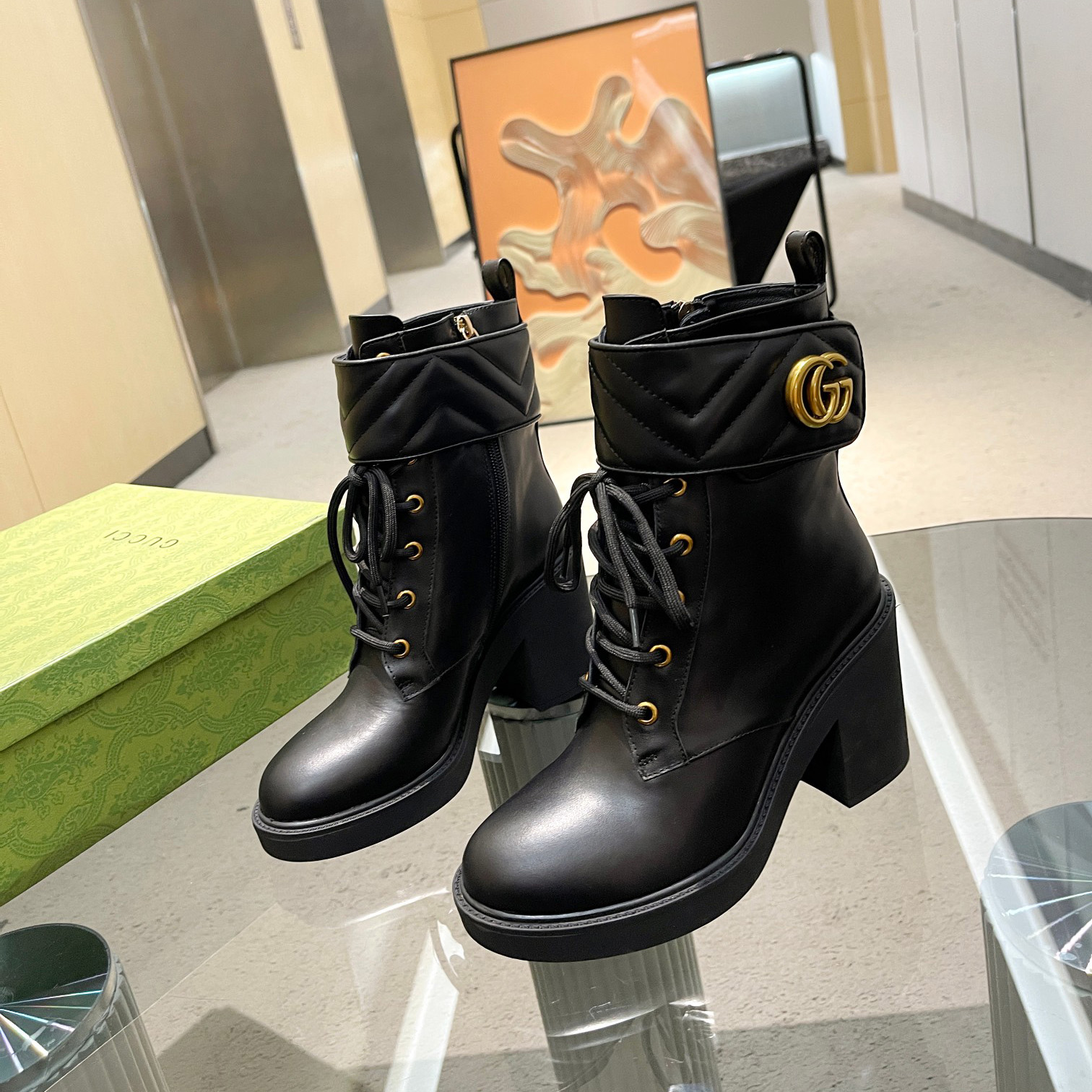 Gucci high version autumn/winter new women's Doc Martens boots