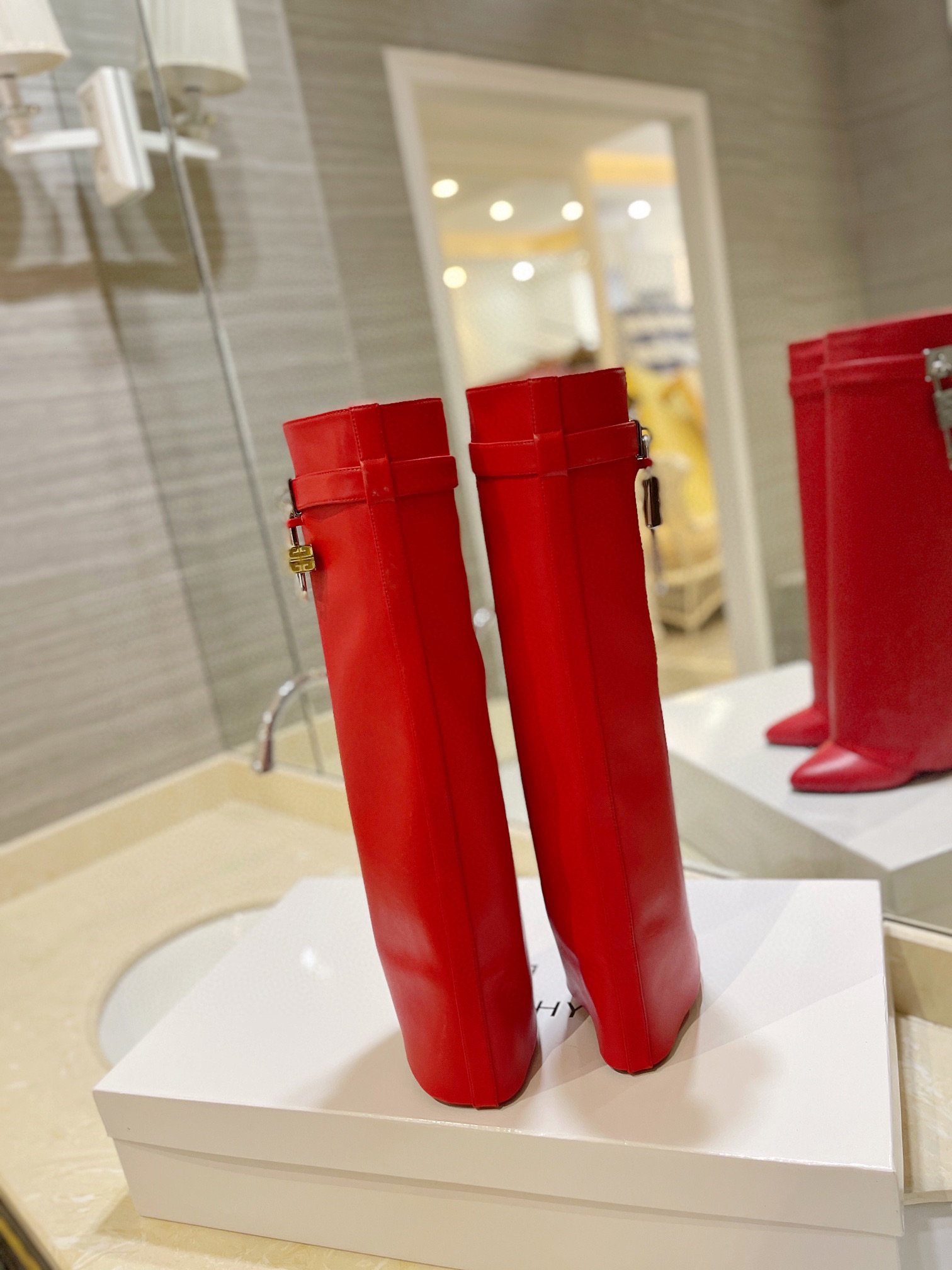 Givenchy High Heel Boots Leather
