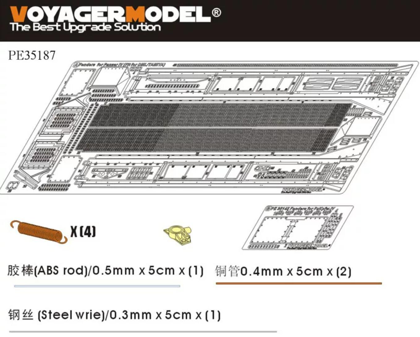 Voyager Model 1/35 PE35187 WWII German Pz.Kpfw.IV Series Fenders