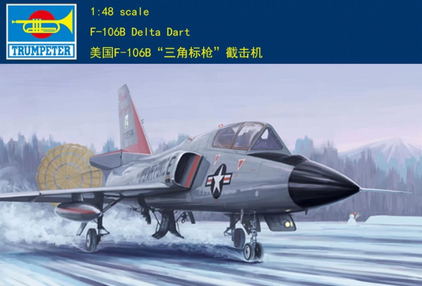 Trumpeter 02892 1:48 F-106B Delta Dark Military Aircraft Plane Model Kit