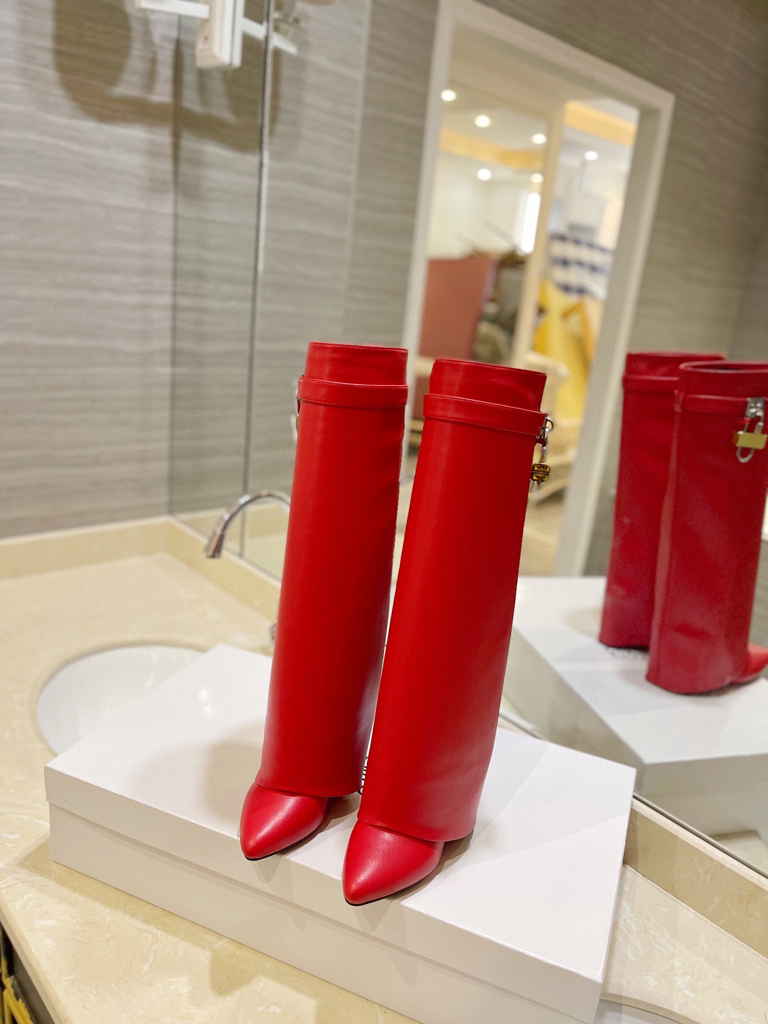 Givenchy High Heel Boots Leather