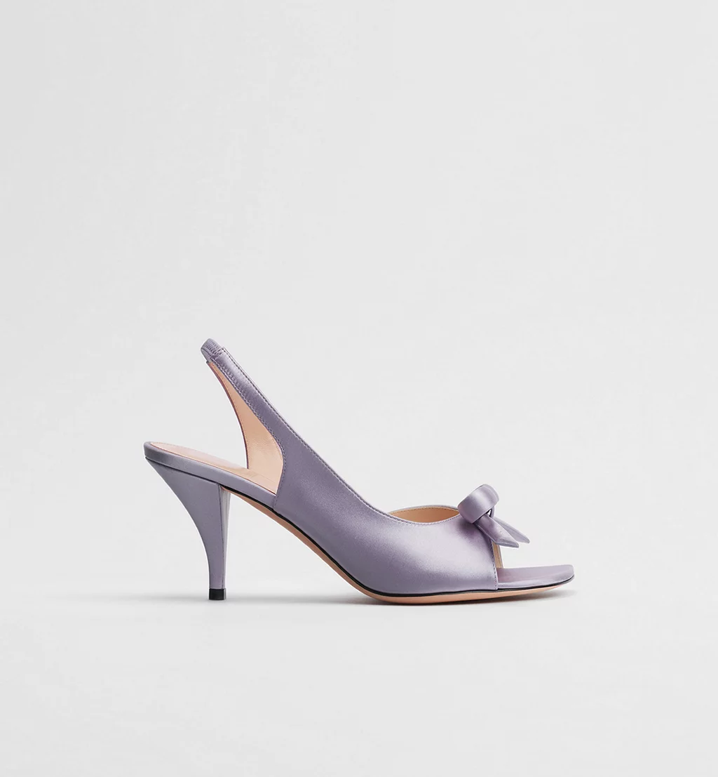 Dior Bow women's shoes, slingback sandals with heels