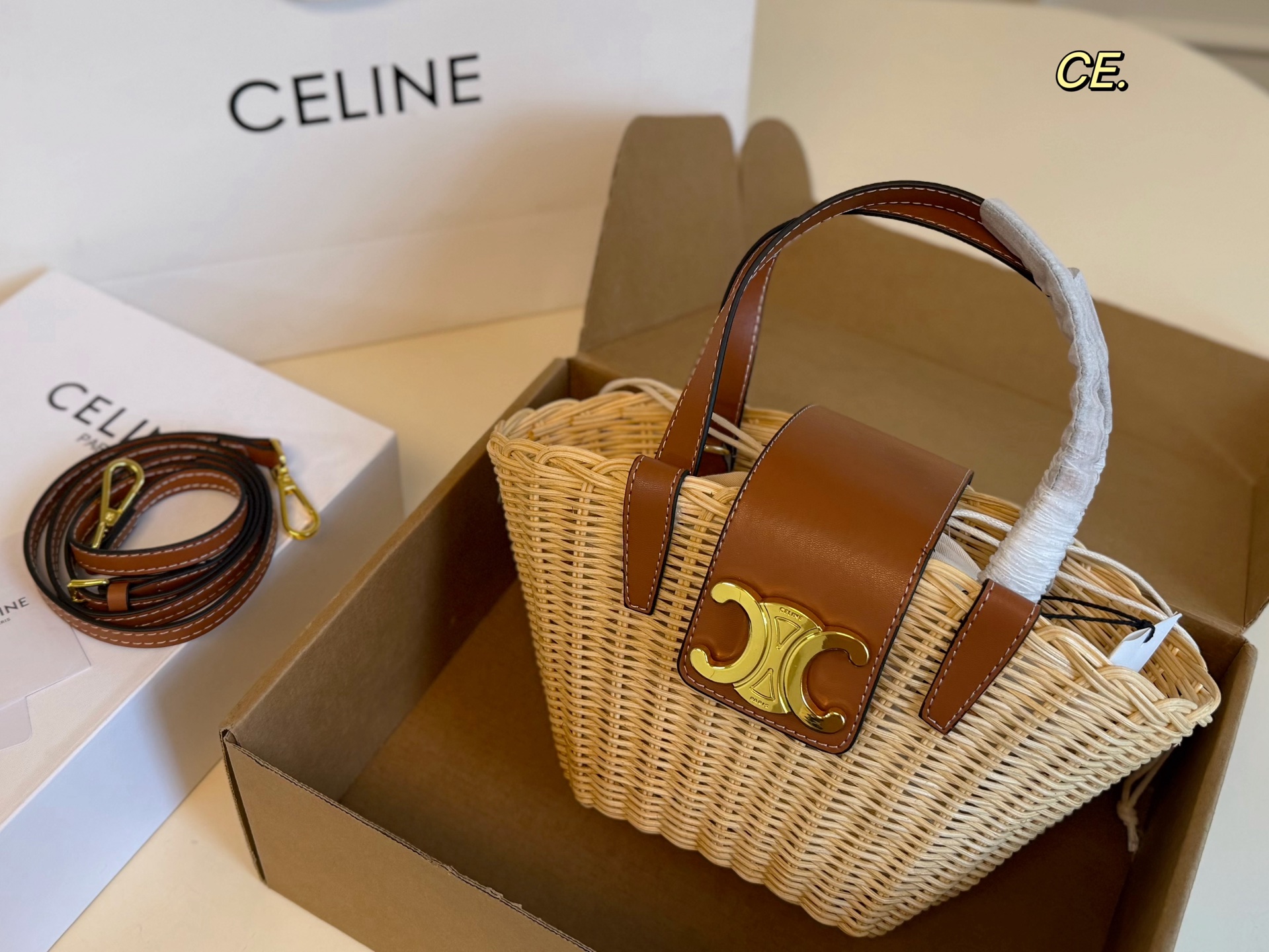 Celine straw woven bags