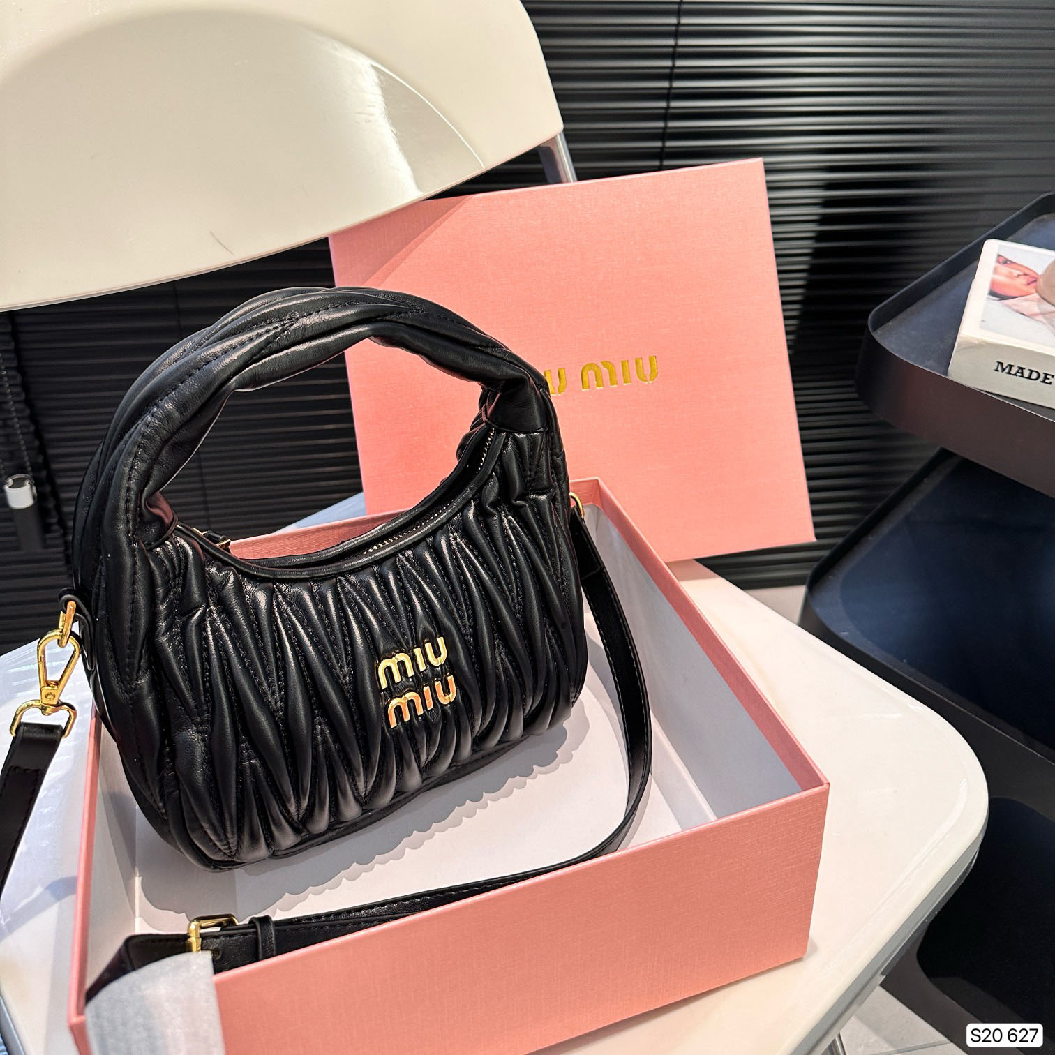 Miu Miu  Small Nappa Leather Wander Top-Handle Bag