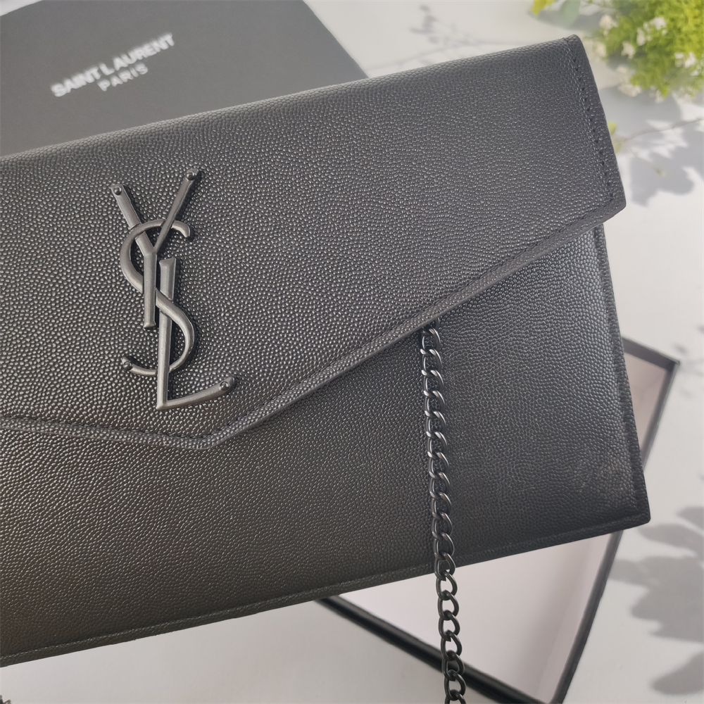 YSL Grain de Poudre Uptown Chain Wallet