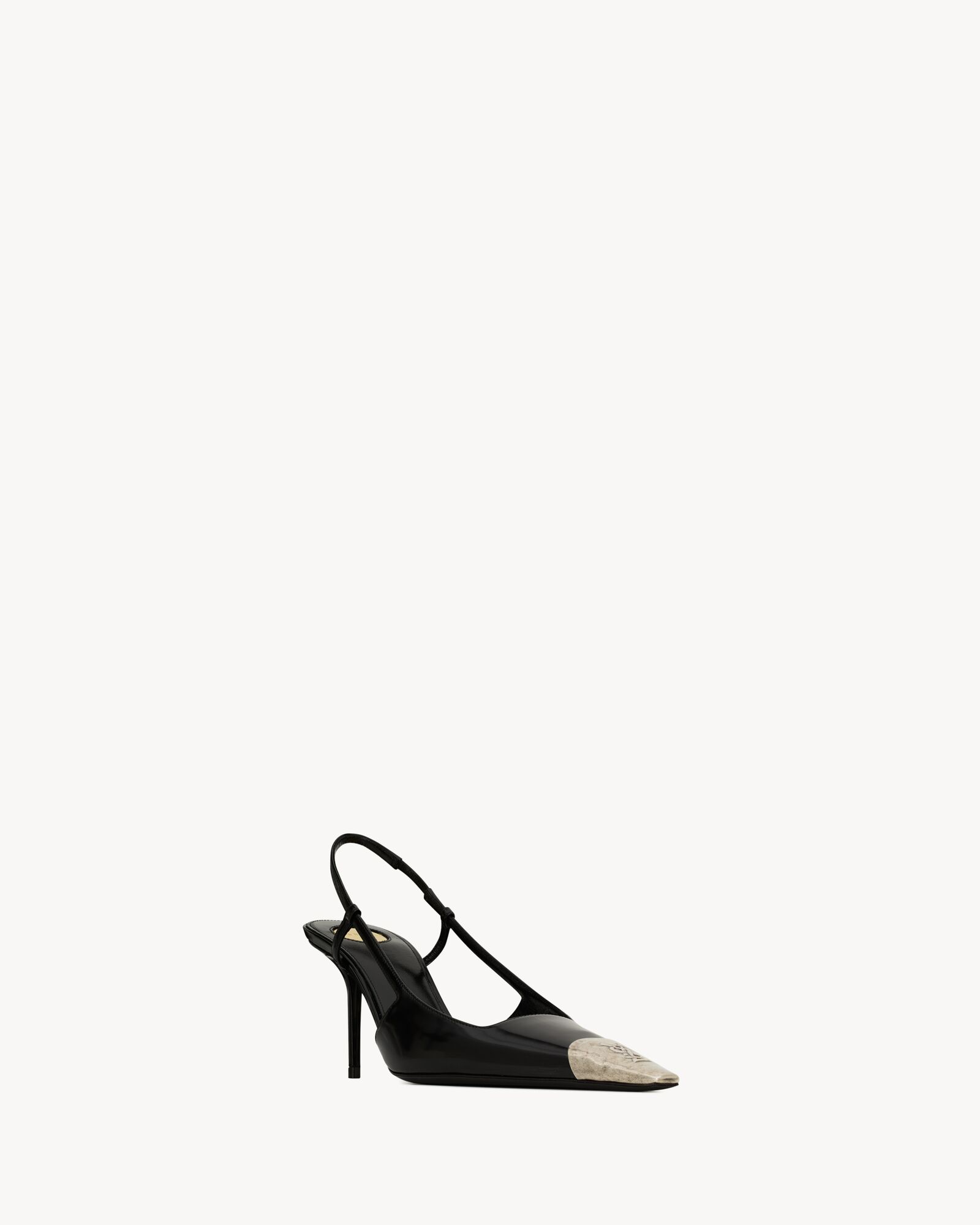Saint Laurent (JEANNE) Smooth Leather Slingback High Heels