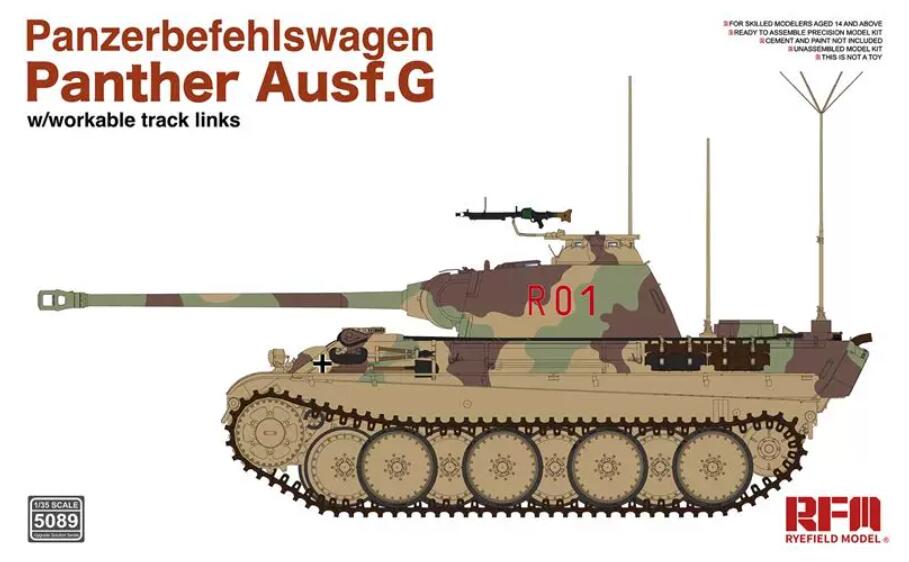 RYEFIELD MODEL RFM RM-5089 1/35 Panzerbefehlswagen Panther Ausf.G