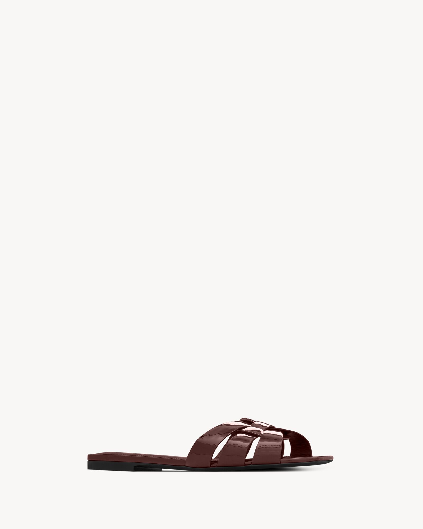 Saint Laurent shoes, tribute patent leather flat sandals