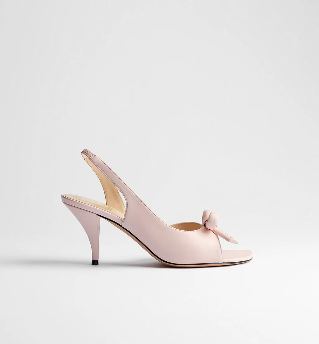 Dior Bow women's shoes, slingback sandals with heels