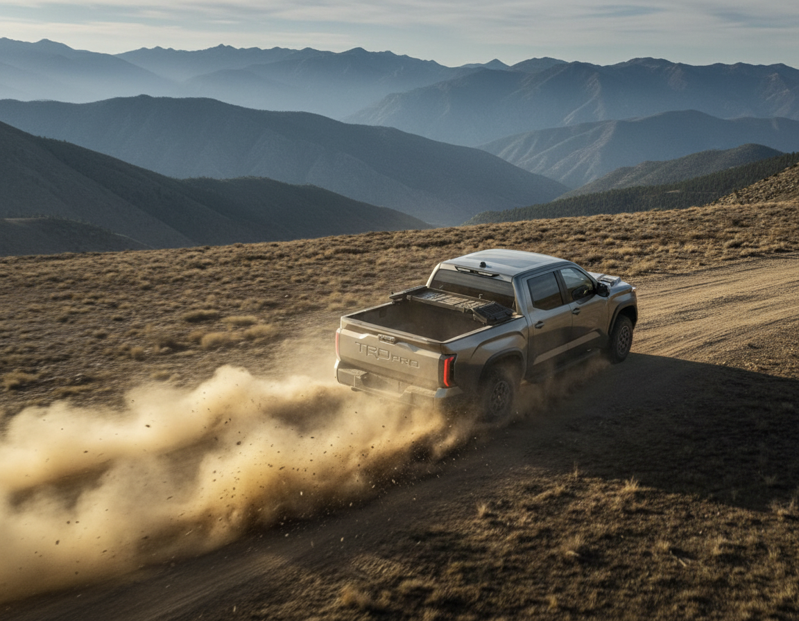 RAM 1500 Truck Bed Cargo Storage Rack - Trunk light Tool Box Tray Basket Lights on Tonneau Cover - JUSNDESIGN