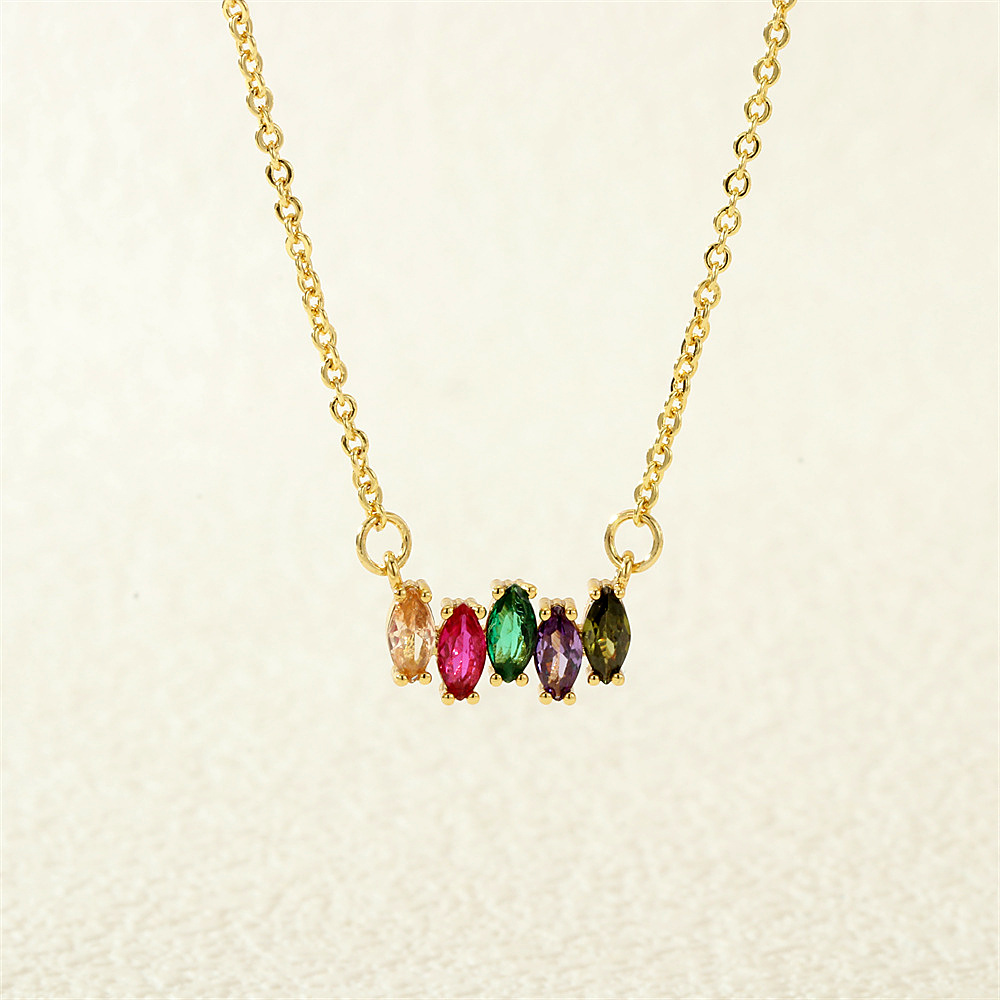 gold birthstone necklace