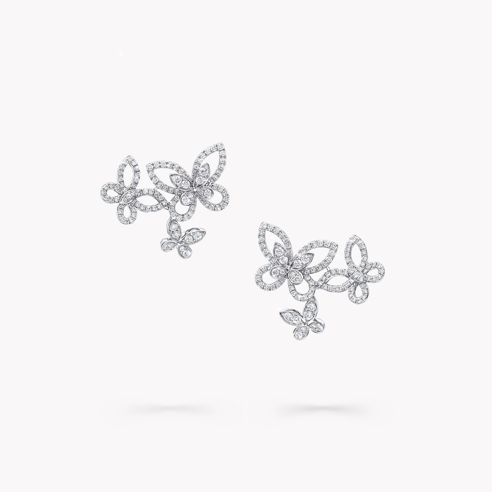 Graff Earrings Butterfly Phantom Trio Diamond Earrings
