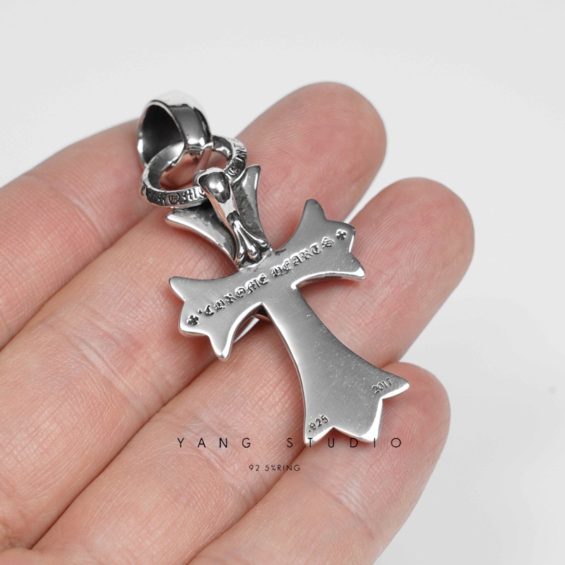 SMALL CROSS HEART PENDANT WITH BAIL