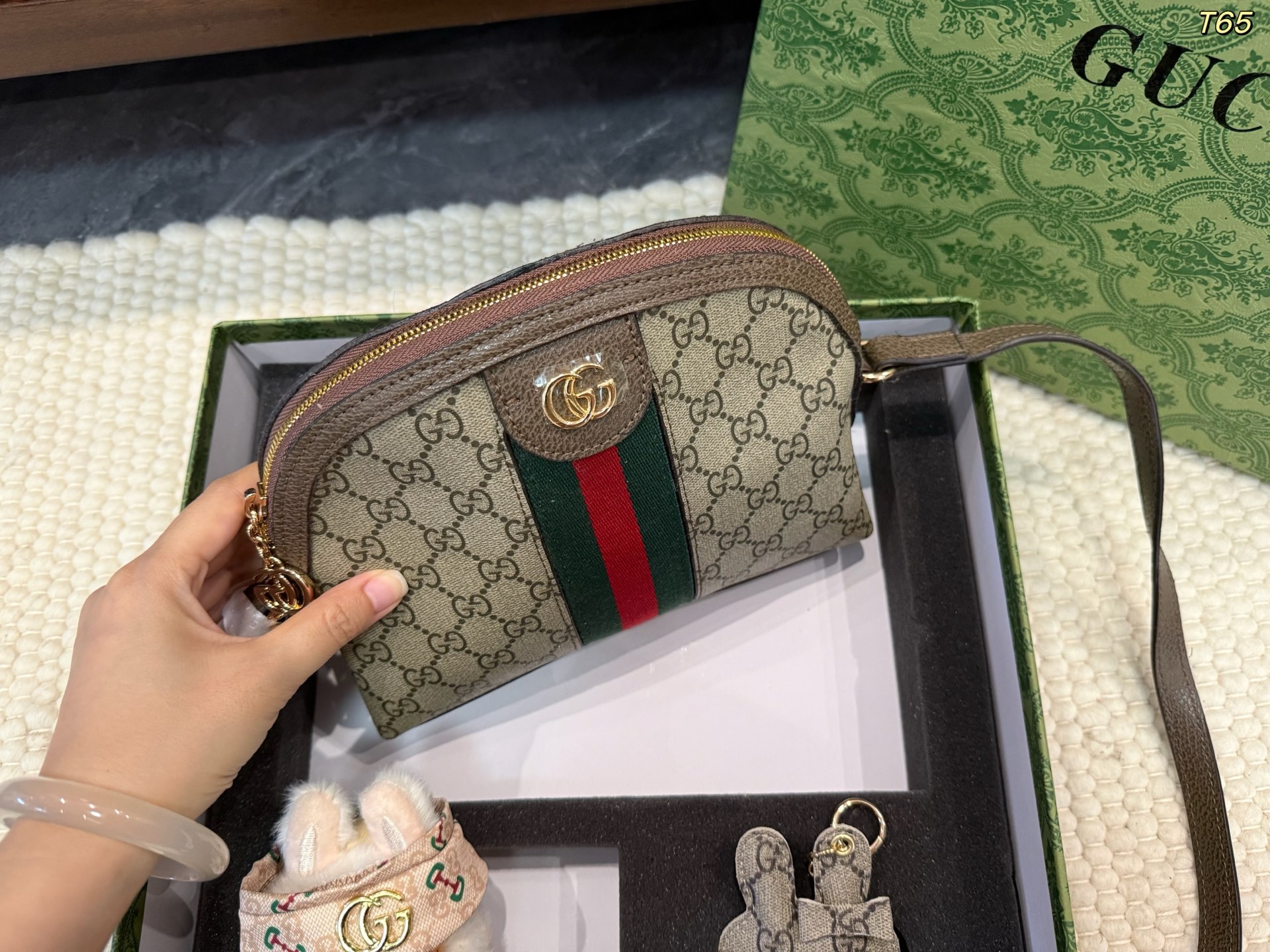 Gucci monogram shell bag