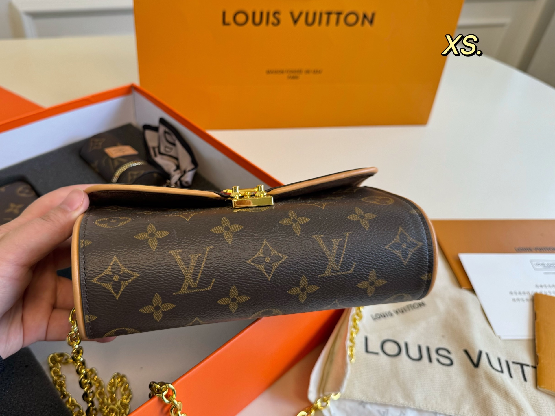 LV new Pochette Camille presbyopia chain bag box