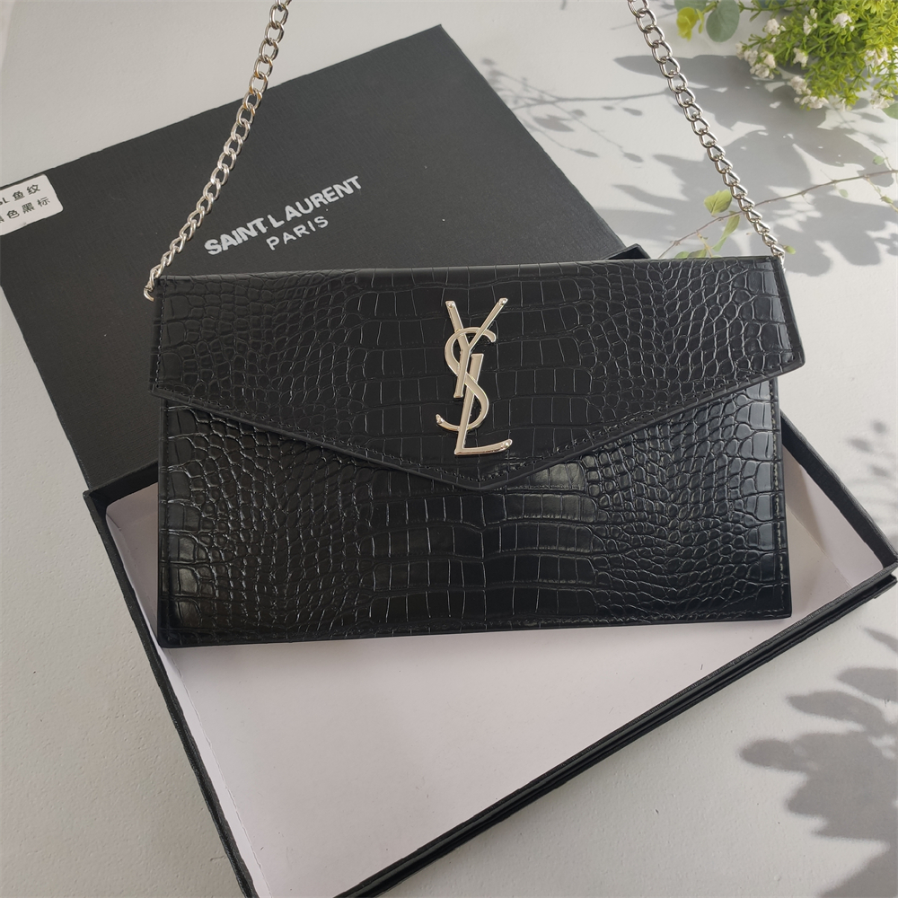 YSL Grain de Poudre Uptown Chain Wallet