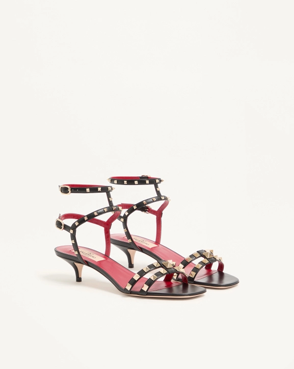 Valentino Rockstud sheepskin sandals (4cm heel)