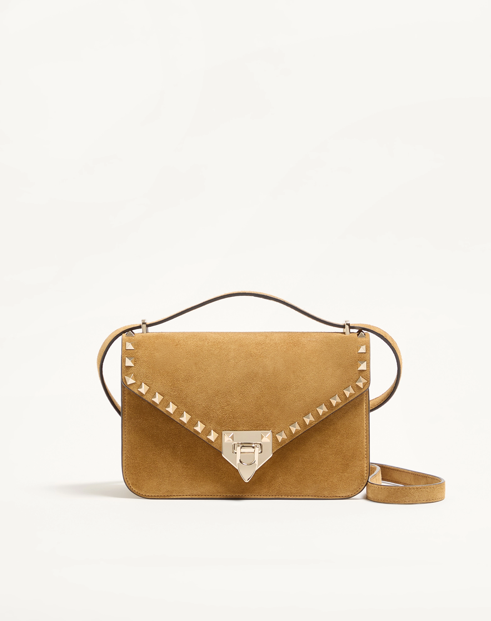 Valentino Rockstud Small Suede Leather Shoulder Bag