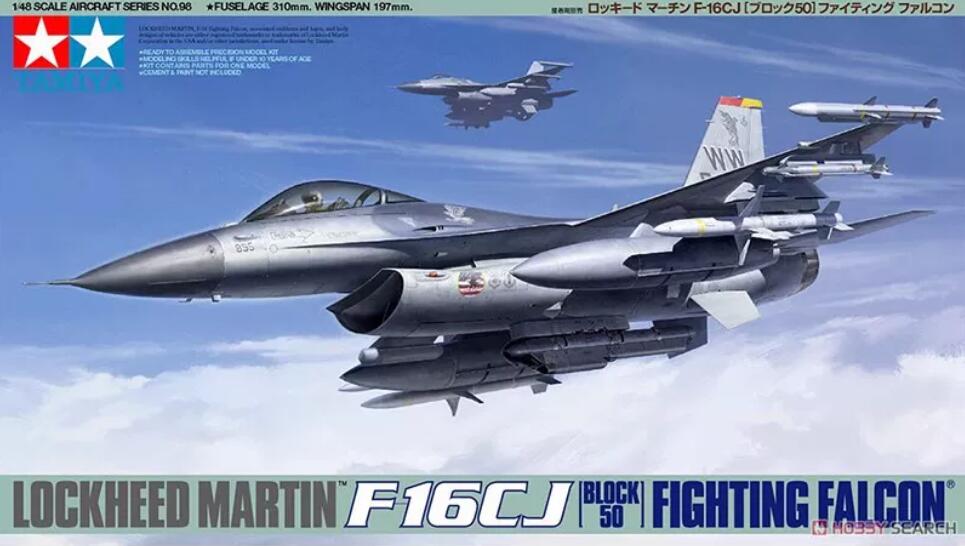 Tamiya 61098 Lockheed F-16CJ Block 50 Fighting Falcon 1/48 Scale Model Kit