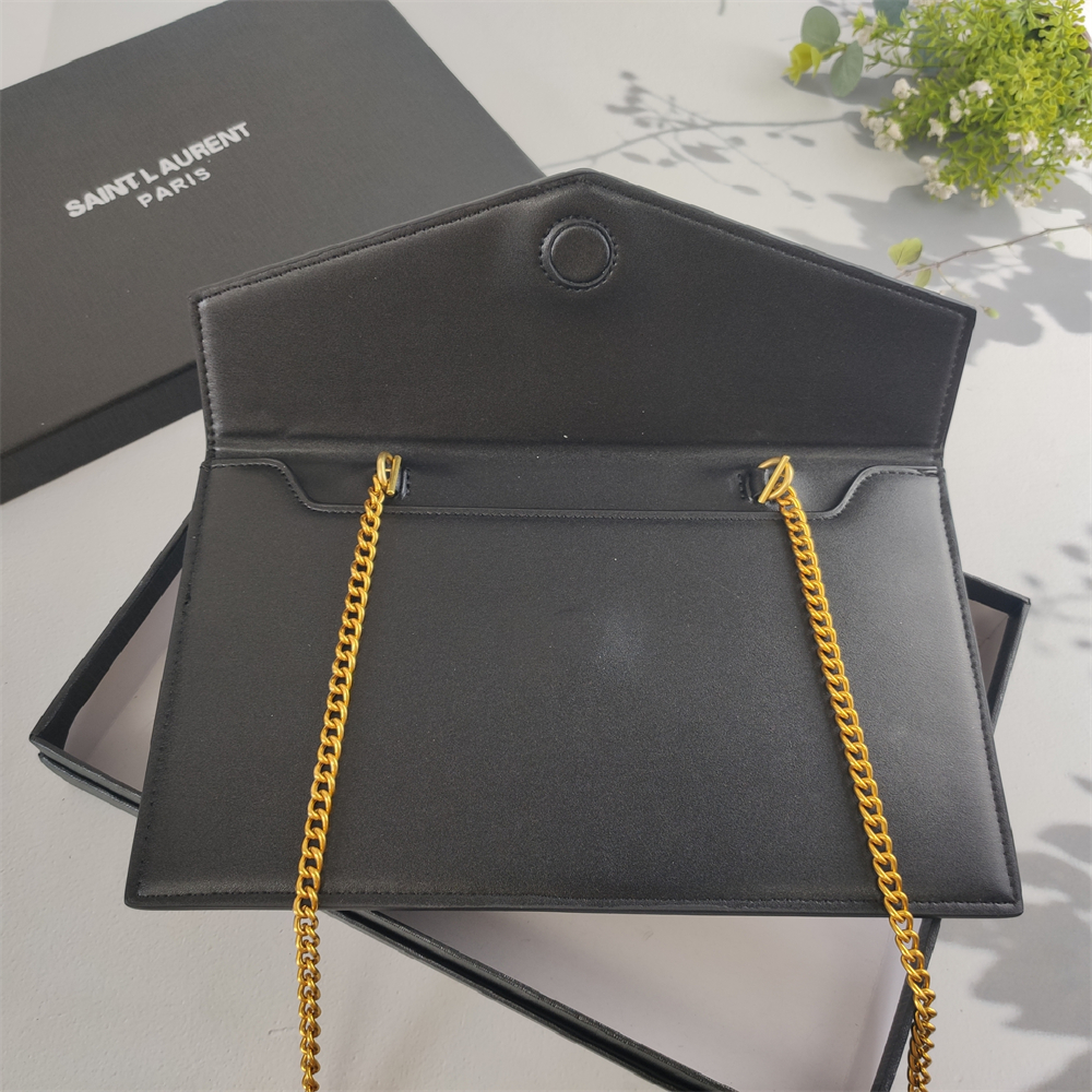 YSL Grain de Poudre Uptown Chain Wallet