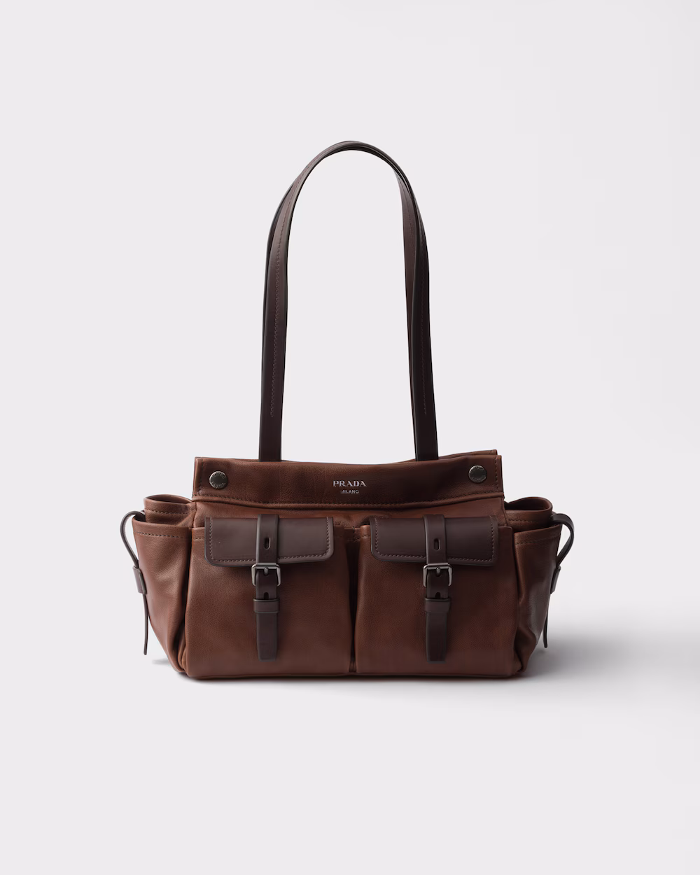 Prada Route Large Leather Tote Bag