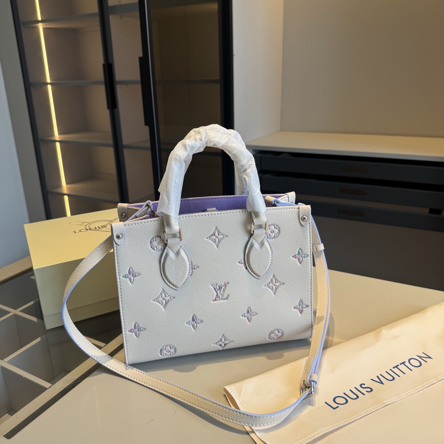 LV Dreamy Purple Series OnTheGo Tote Bag