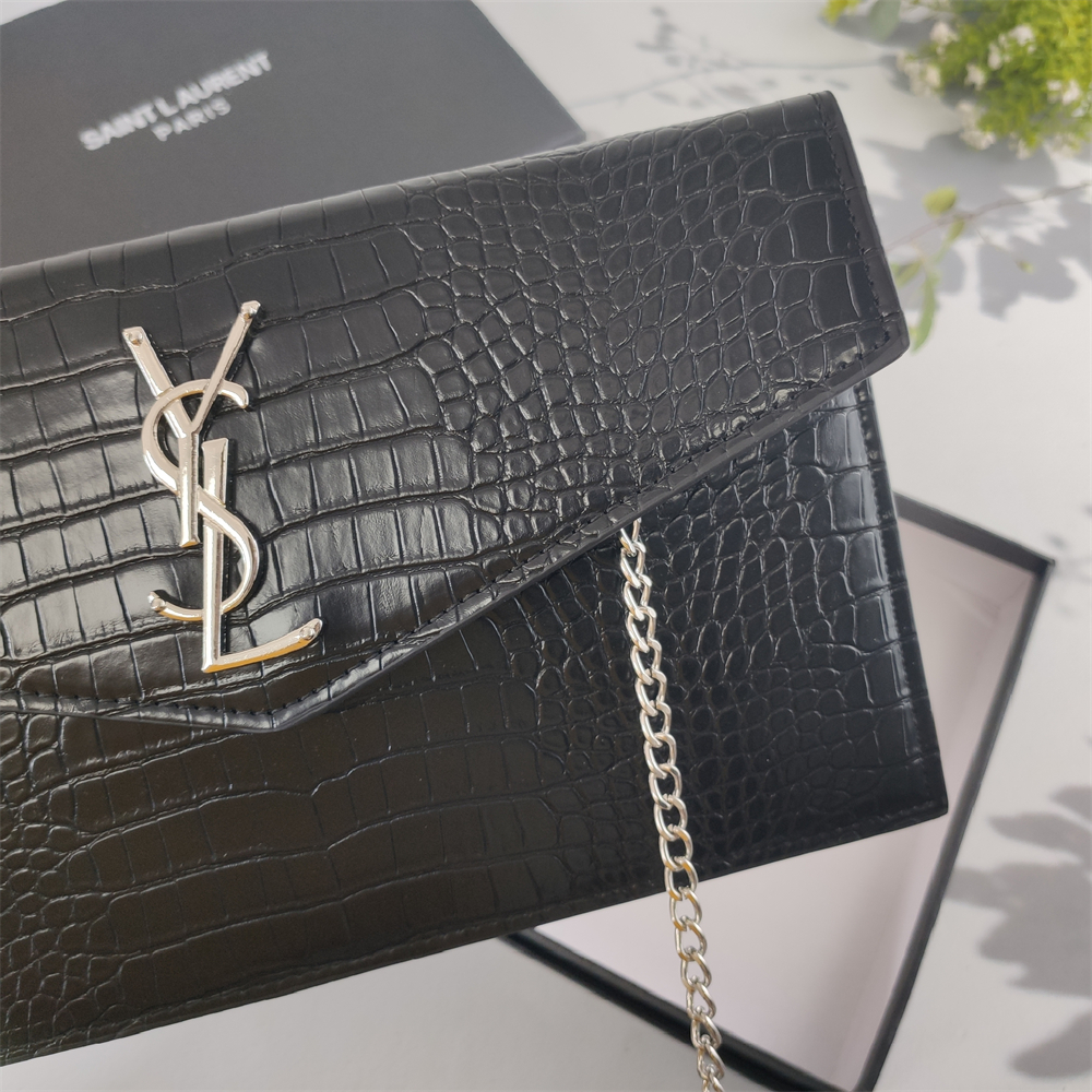 YSL Grain de Poudre Uptown Chain Wallet