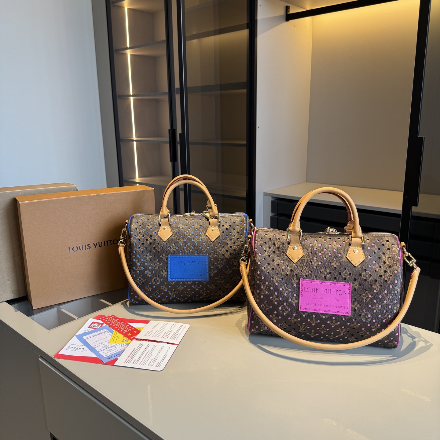 LV New Mesh Series Speedy30 Pillow Bag