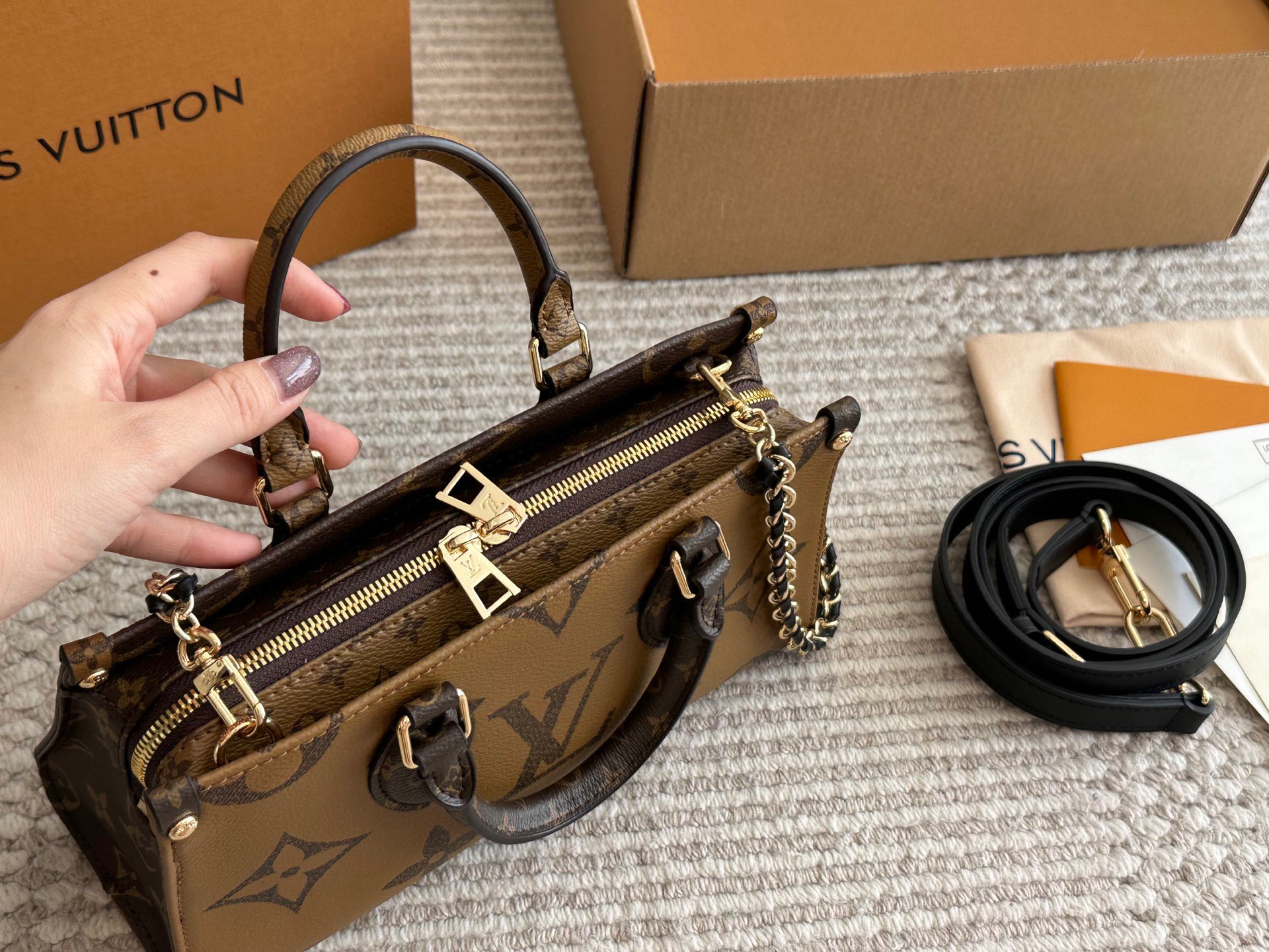 LV OnTheGo east west small tote bag