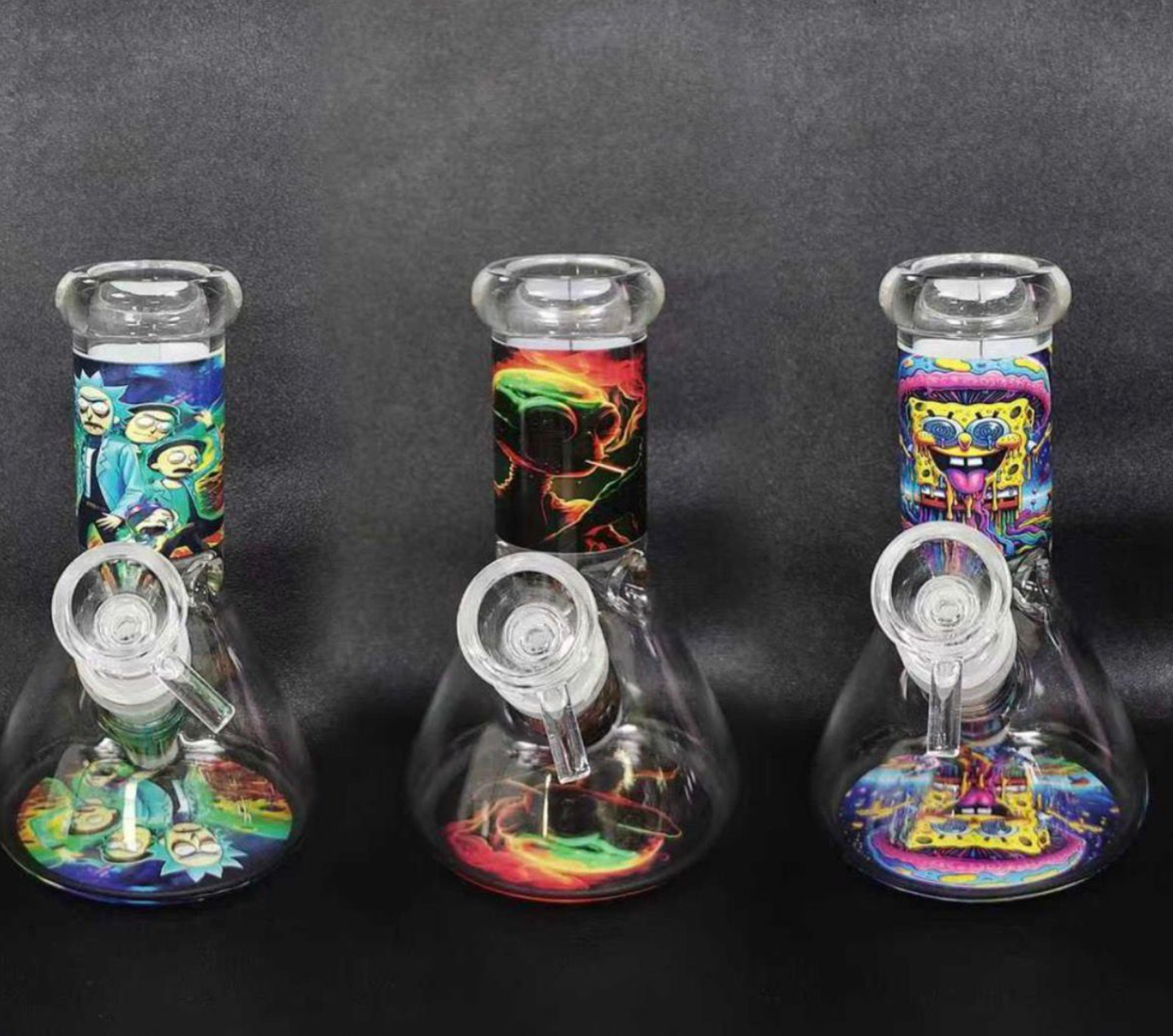 A2101 Rick and Morty Glass Bong (High: 15cm)
