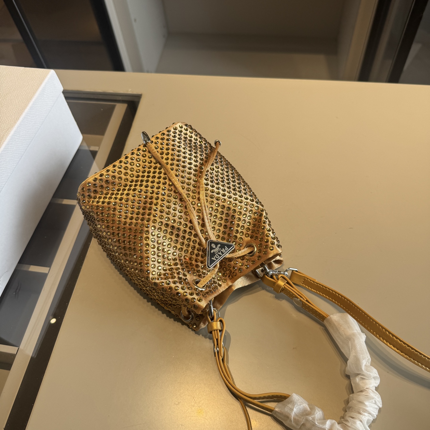 Prada Rhinestone series bucket bags