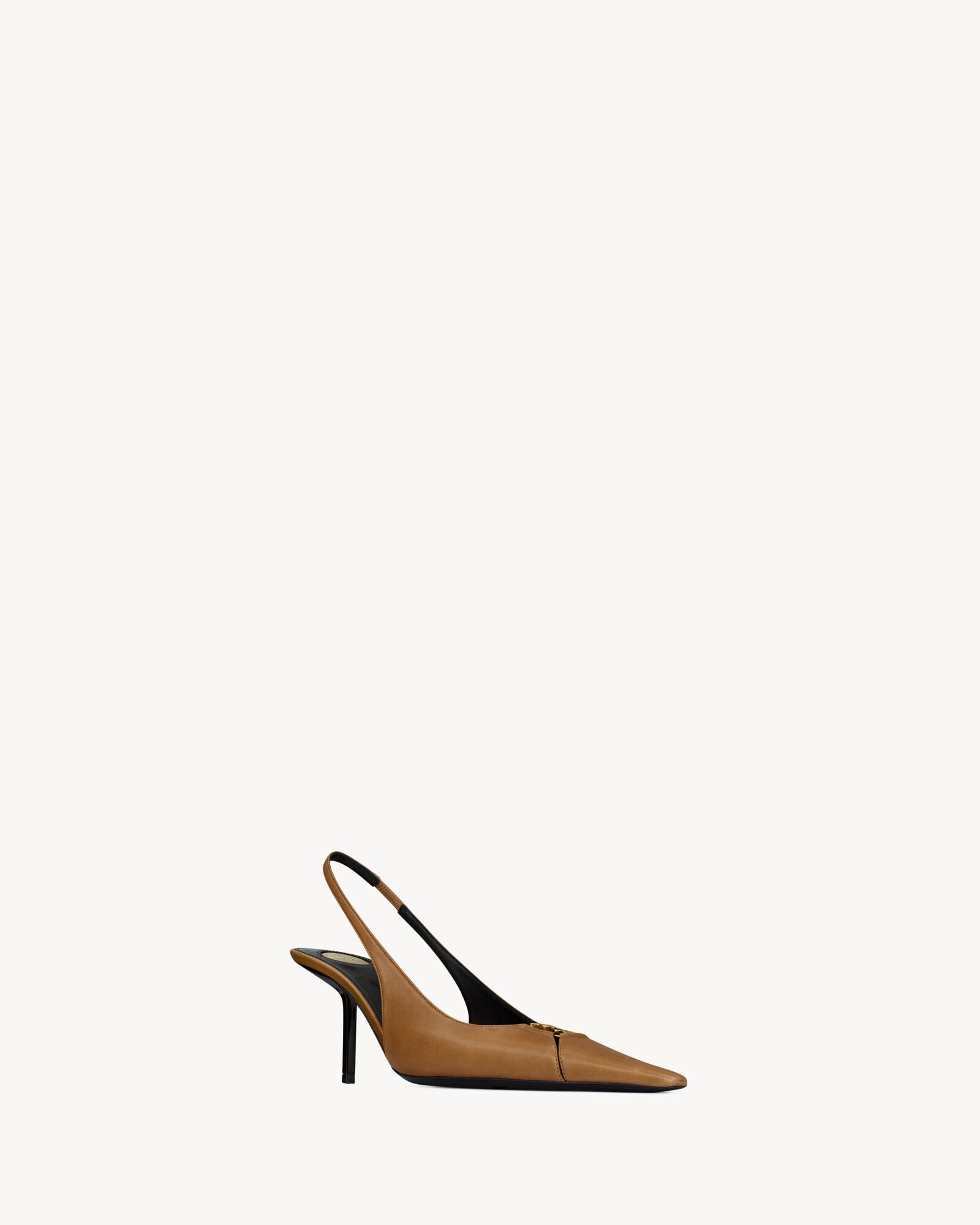 Saint Laurent BABYLONE BRETEUIL Smooth Leather Slingback High Heels
