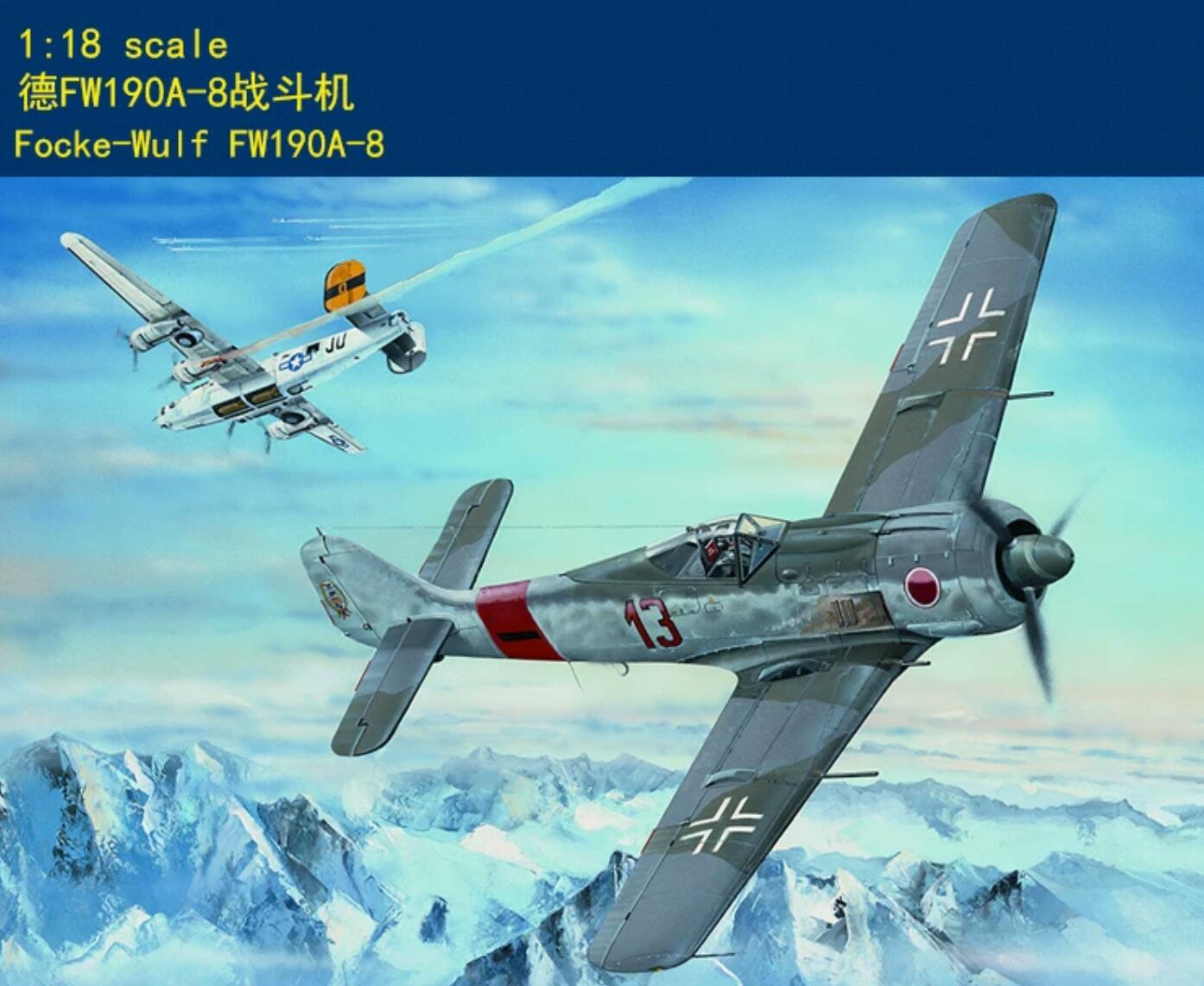 HobbyBoss 81803 1/18 Focke-Wulf FW190A-8 Military Air craft Assembly Model Kit